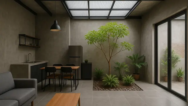 Rumah 5x7 Industrial Minimalis (Foto: ChatGPT)