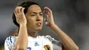Japan's Yasuhito Endo reacts during their Asian zone Group 1 World Cup qualifying match against Qatar in Doha on November 19, 2008. AFP PHOTO/KARIM JAAFAR