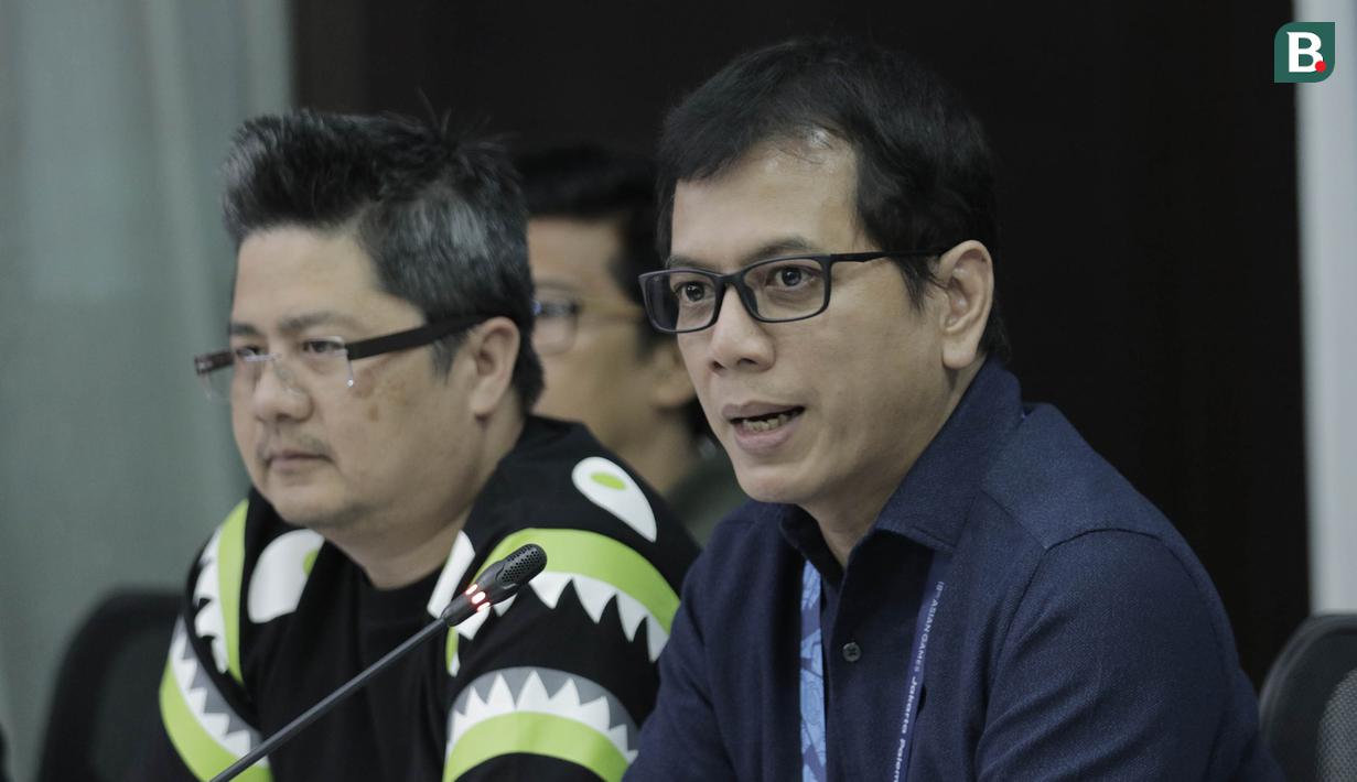 Creative Director, Wishnutama, saat jumpa pers di Kantor Inasgoc, Senayan, Jakarta, Minggu (27/5/2018). Pembukaan Asian Games 2018 nanti akan menjadi Ajang kolaborasi Putra-Putri terbaik Bangsa Indonesia. (Bola.com/M Iqbal Ichsan)
