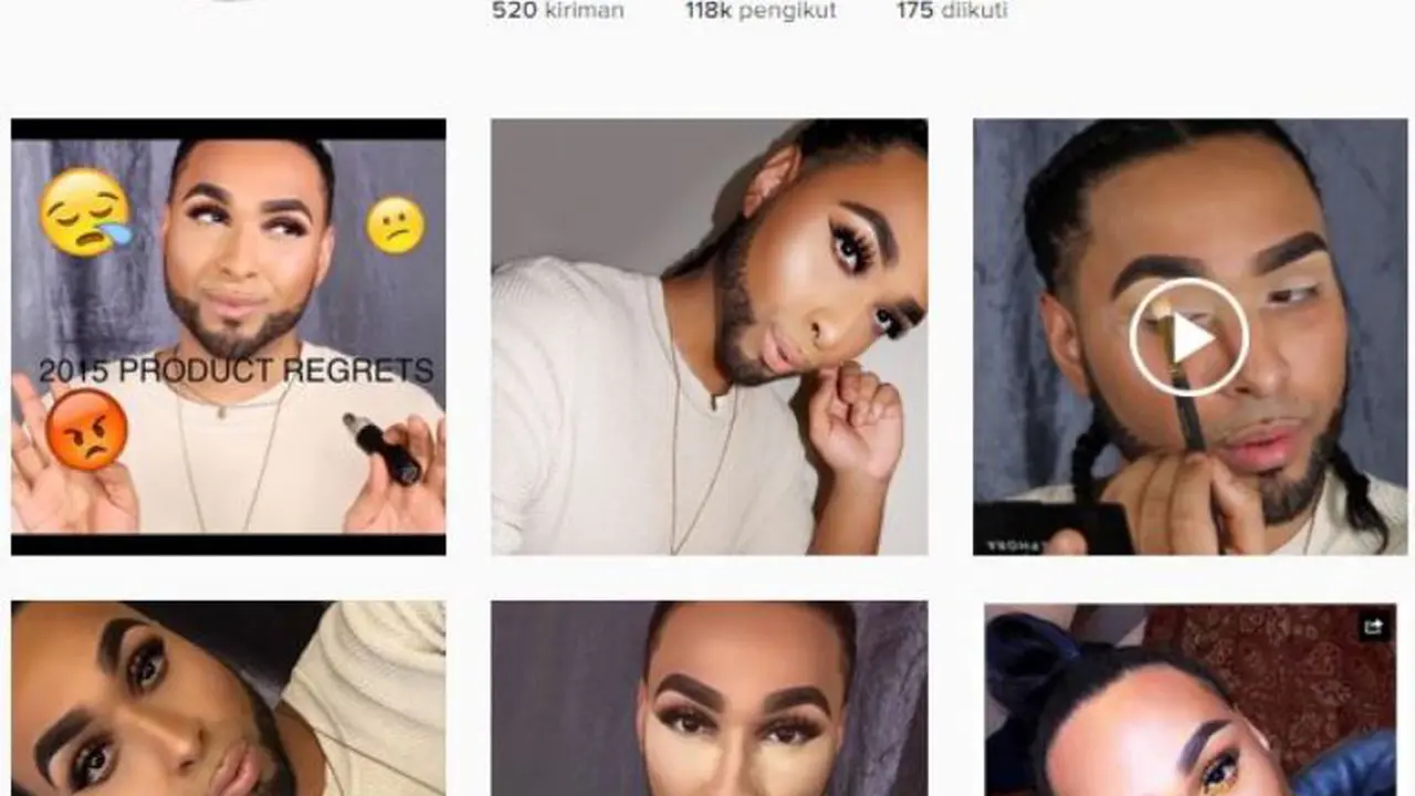 Meski Berewokan, 'Makeup Artist' Ini Nggak Mau Kalah Cantik!