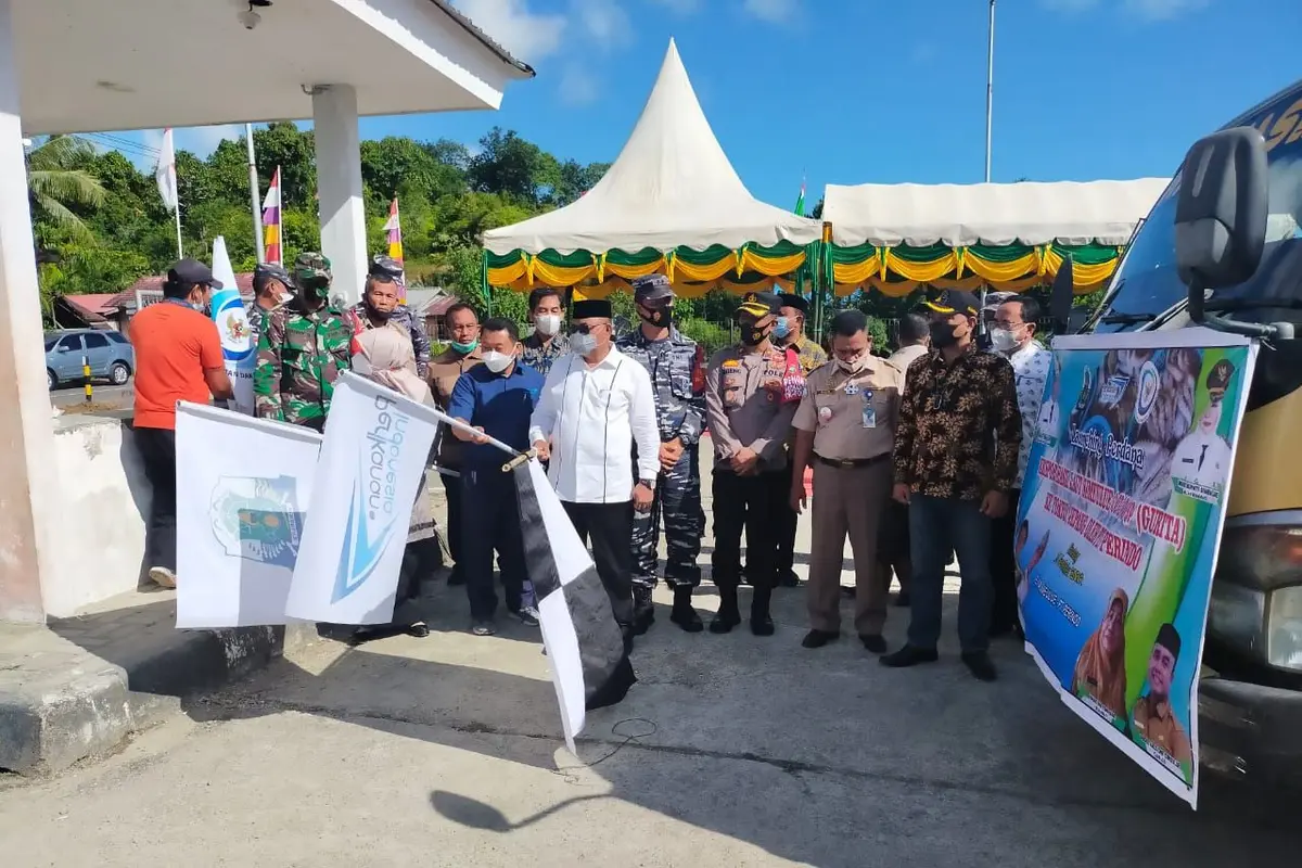 Kepala Badan Karantina Ikan, Pengendalian Mutu dan Keamanan Hasil Perikanan (BKIPM) Kementerian Kelautan dan Perikanan (KKP) Rina saat pelepasan ekspor di Bumi Serambi Mekkah, Jumat (24/9/2021). (Dok KKP)