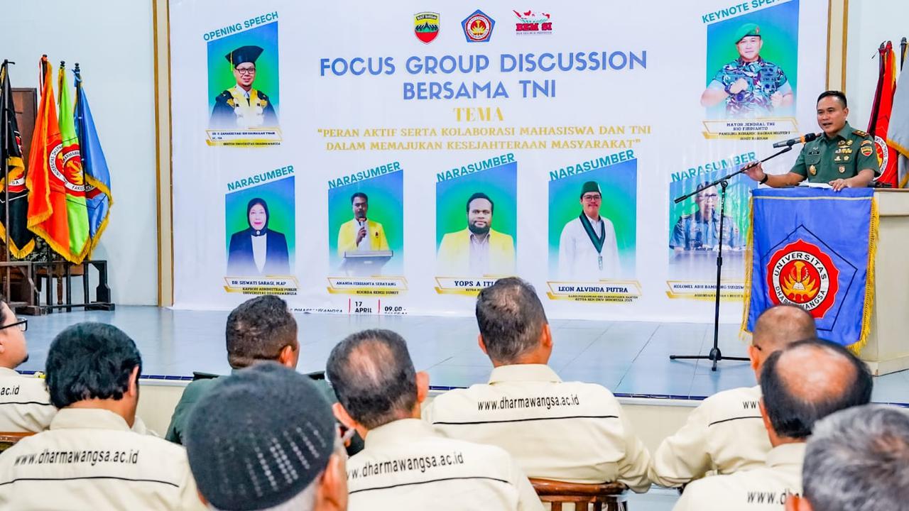 BEMSI Sumut Gelar FGD Bareng TNI Bertajuk Waspadai Upaya Pecah Belah