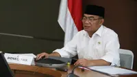 Menko PMK Muhadjir Effendy ungkap masalah utama penyebab stunting di Nusa Tenggara Timur dalam Rapat Koordinasi Tingkat Menteri Percepatan Perbaikan Status Gizi di Kabupaten Sumba Barat Daya, NTT, Kamis (15/10/2020). (Kementerian Koordinator Bidang Pembangunan Manusia dan Kebudayaan RI)