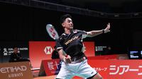 Tunggal putra Indonesia Alwi Farhan lolos ke babak 32 besar Kumamoto Masters 2025&nbsp;usai menang atas wakil Jepang Takuma Obayashi di Kumamoto Prefectural Gymnasium, Rabu (12/11).&nbsp;(foto: PBSI)