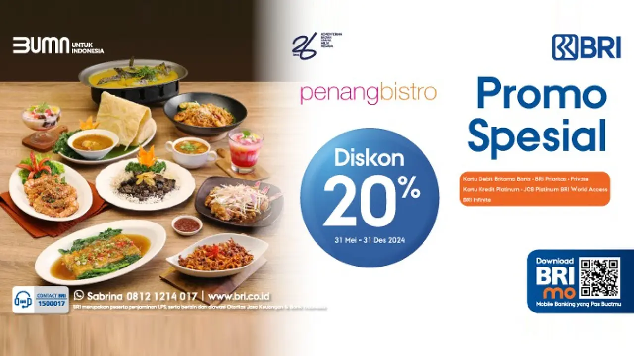 Promo Spesial di Penang Bistro Pakai Kartu BRI Prioritas