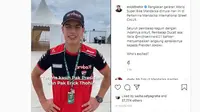 Pembalap Superbike dari tim Aruba.it Ducati, Michael Ruben Rinaldi mengucapkan teimakasih kepada Presiden Jokowi soal Sirkuit Mandalika