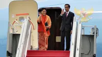 Presiden Jokowi dan Ibu Negara Iriana (Liputan6.com/Faizal Fanani)