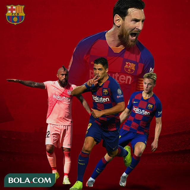 Barcelona - Arturo Vidal, Luis Suarez, Frenkie de Jong, Lionel Messi