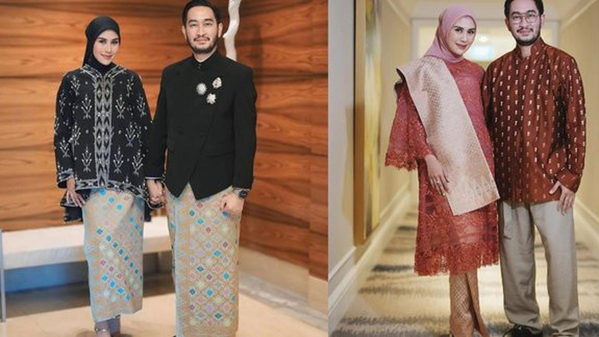 Model Kebaya Couple Lebaran Syahnaz &amp; Jeje, Tampak Makin Elegan &amp; Berwibawa