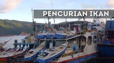 Kapal Patroli KP Bisma 8001 Bantuan Khusus Operasi (BKO) Polda Kepulauan Riau (Kepri) menangkap lima kapal Berbendera Vietnam. Para awak kapal diduga melakulan ilegal fishing atau pencurian ikan di Perairan Natuna.