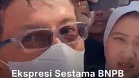 Ekspresi Sestama BNPB Rustian Bungkam Saat Keluar Gedung KPK