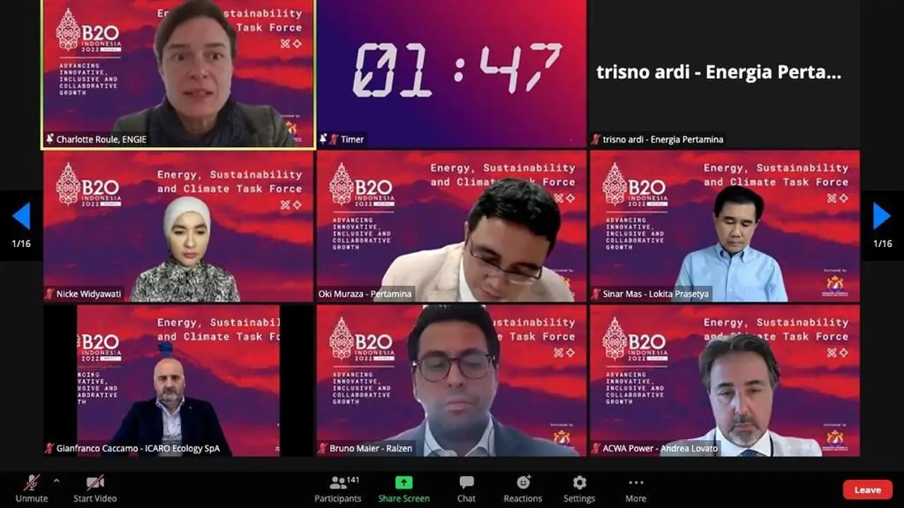 3rd Call Meeting Task Force Energy, Sustainability & Climate" B20 Indonesia 2022.