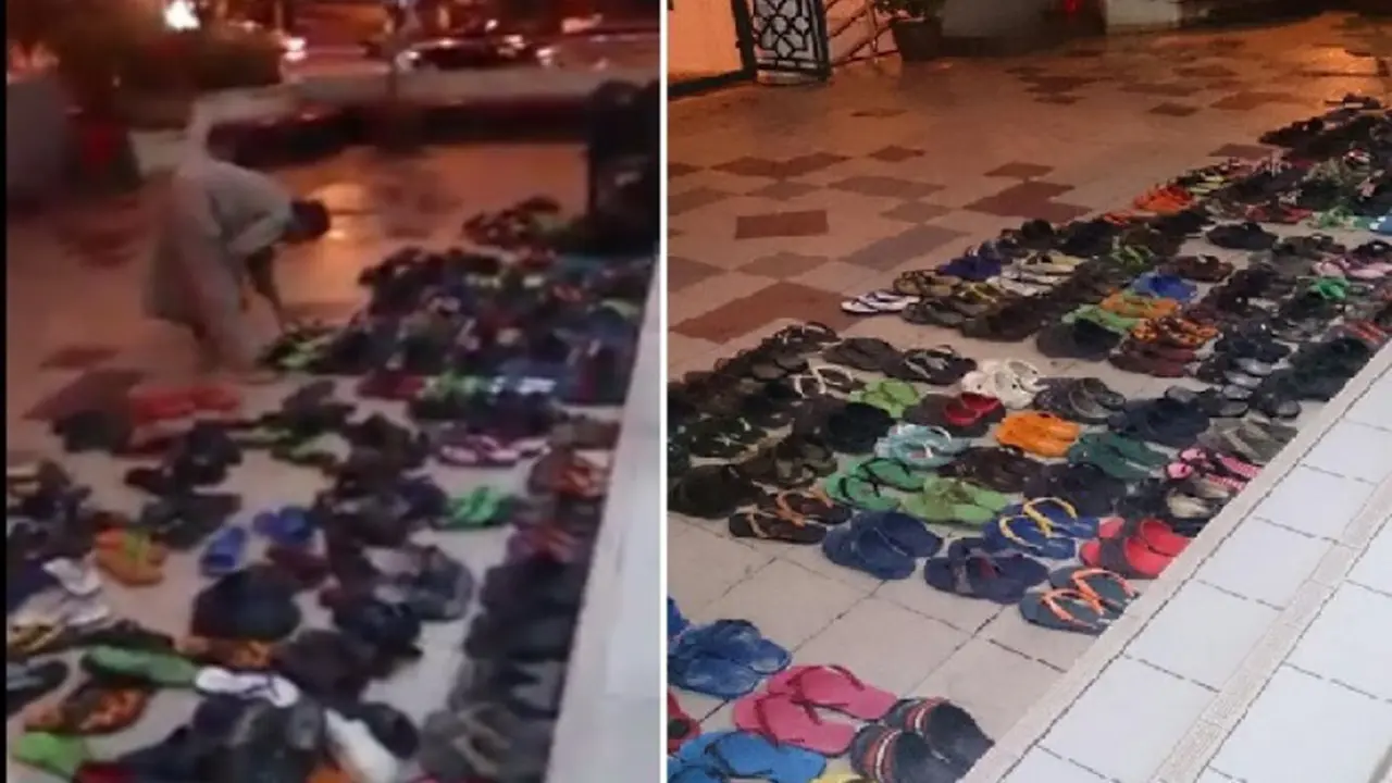 Misterius, Siapa yang Selalu Menata Ratusan Sandal di Masjid Ini?