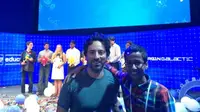 Ahmed Mohammed dan Sergey Brin di Google Science Fair. Foto: Akun Twitter @IStandWithAhmed