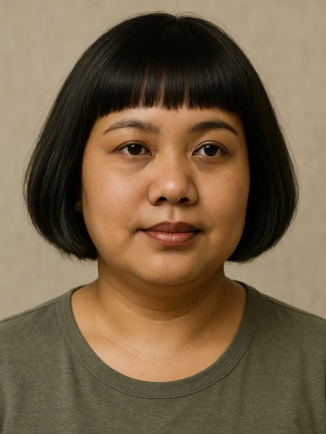 Model Rambut Bondol untuk Wajah Bulat agar Tampak Tirus (Foto: ChatGPT)