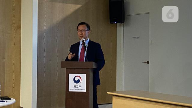 Pemerintah Korea Selatan mendukung keketuaan Indonesia sebagai ketua ASEAN tahun 2023, termasuk sepenuhnya mendukung 5 Point Consensus dalam upaya penyelesaian situasi politik di Myanmar (Liputan6.com/Teddy Tri Setio Berty).