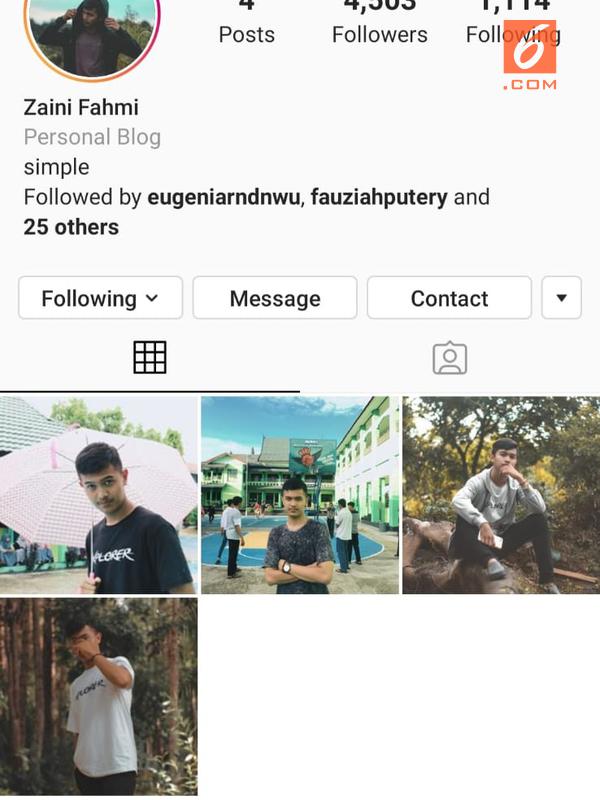 Zaini, Paskibraka Nasional 2019 dari Kalimantan Tengah hanya memiliki satu Instagram, yaitu https://www.instagram.com/znfhmi_/