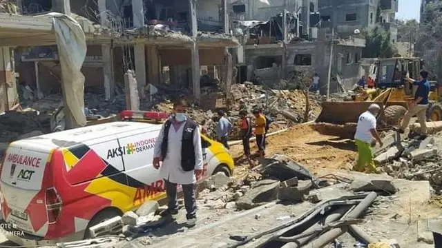 Ambulans bantuan warga Padang di Palestina. (Humas Kota Padang)