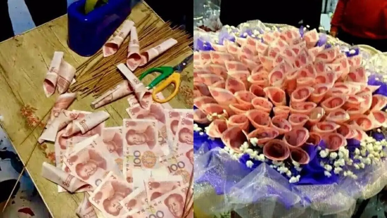 Romantis, Pria Ini Hadiahi Pacarnya Buket Uang Kertas Senilai Rp 19 Juta