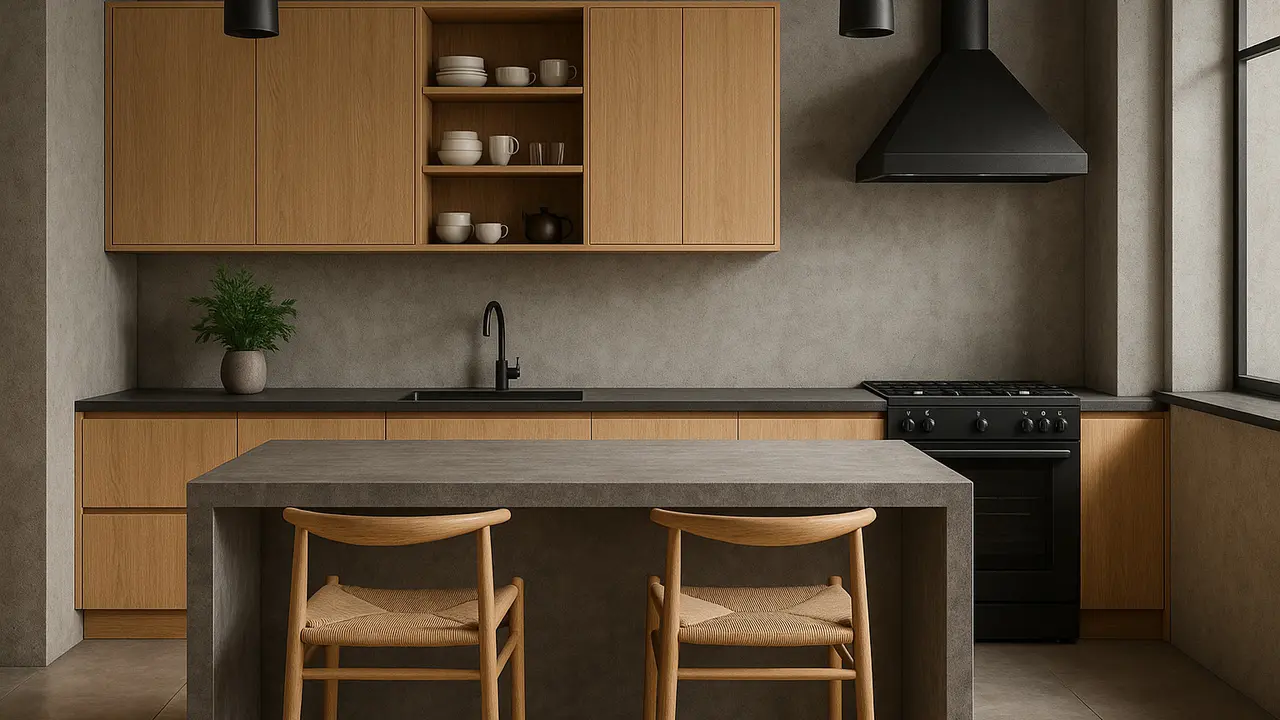 5 Contoh Desain Dapur Industrial untuk Rumah Minimalis yang Menarik (sumber :AI)