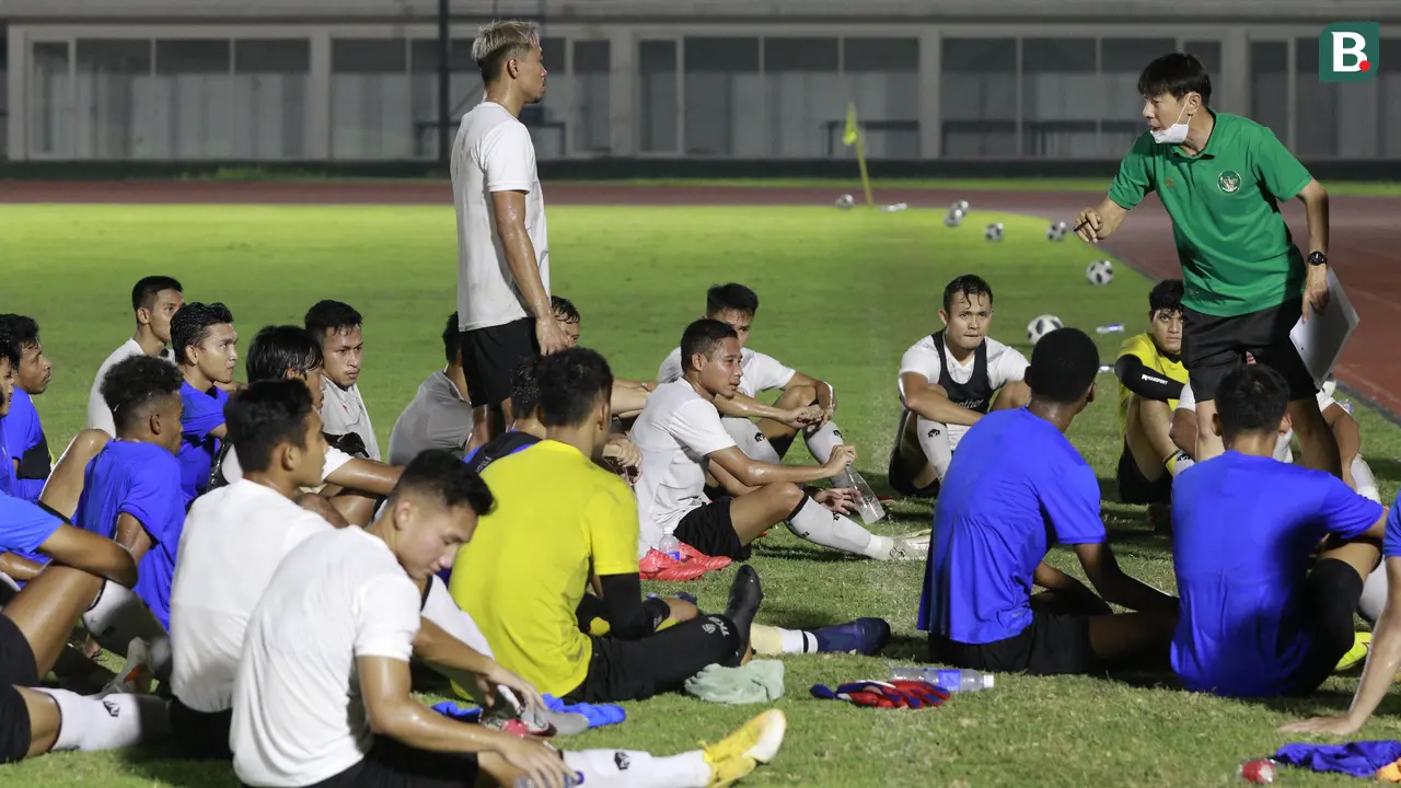 FOTO: Intip Latihan Pasukan Garuda Muda Asuhan Shin Tae-yong
