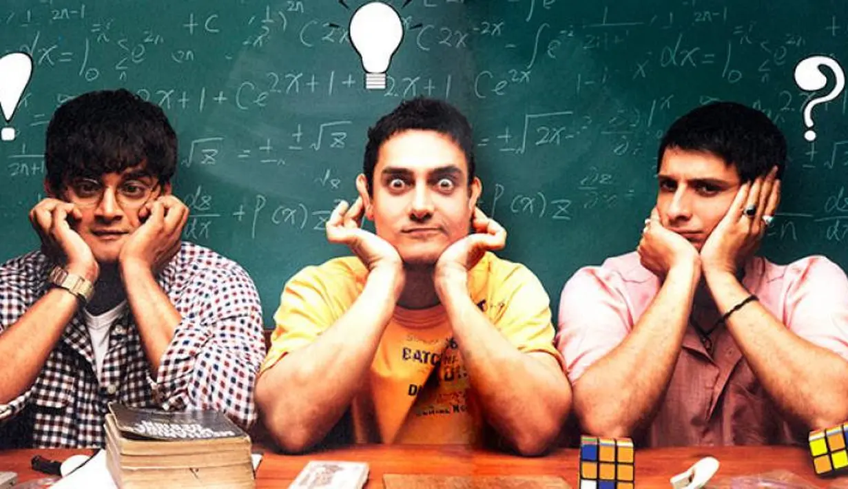 3 Idiots merupakan salah satu film terbaik Bollywood. Meskipun judulnya ada kata idiot, tetapi film ini sangat cerdas dan inspiratif. (Foto: deccanchronicle.com)