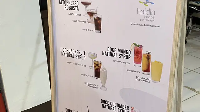 Menu Kreasi di Haldinfoods Bar, Grand Opening Haldinfoods Bar, Menteng, Jakarta Pusat, Kamis (14/12/2023).