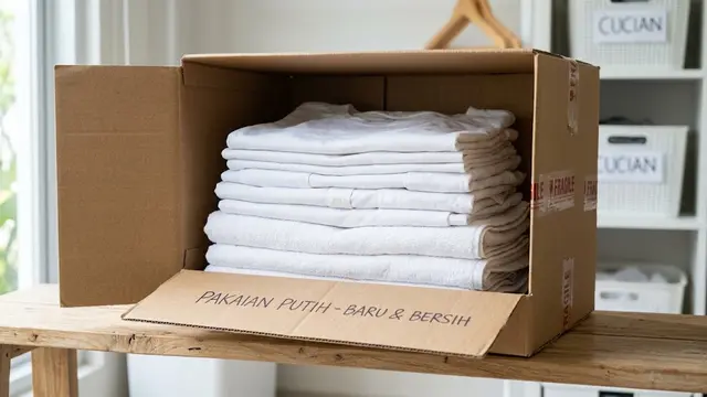 Kardus untuk Menyimpan Baju Putih
