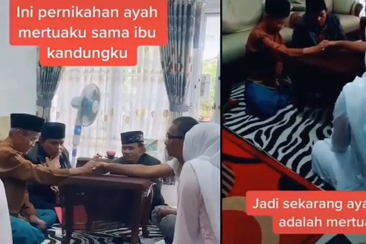 Viral, Video Pernikahan Ayah Mertua dan Ibu Kandung Ini Bikin Warganet Mikir Keras