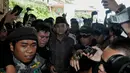 Hari kedua Mukernas sempat mengalami kekisruhan saat wartawan berebut mengambil gambar dan mewawancarai Suryadharma Ali di Cisarua, Bogor, Kamis (24/4/14). (Liputan6.com/Johan Tallo)