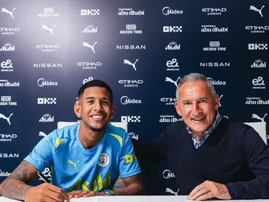 Winger asal Brasil Savinho telah bergabung dengan Manchester City dengan kontrak berdurasi lima tahun, demikian pernyataan juara Liga Primer Inggris itu pada Kamis (18/7/2024). (FOTO: instagram.com/mancity/)