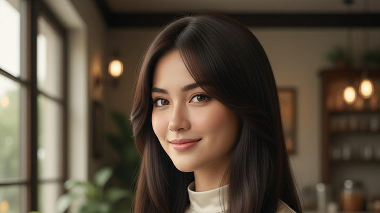 7 Model Rambut Wanita Panjang Lurus Poni Samping, Tampil Anggun dan Fleksibel untuk Sehari-Hari