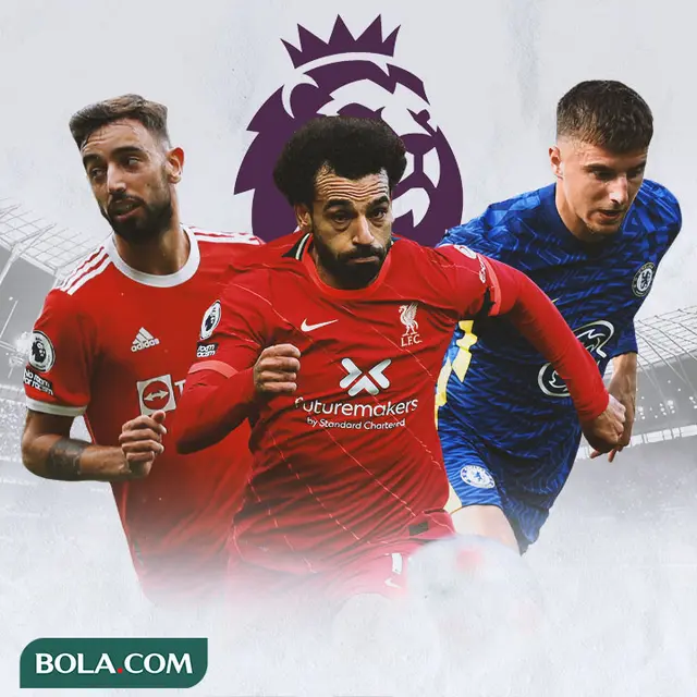 Premier League - Bruno Fernandes, Mohamed Salah, Mason Mount
