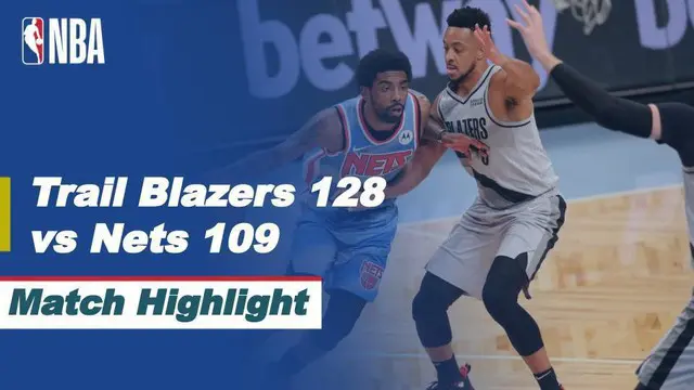 Berita video highlight NBA, Brooklyn Nets kalah dari Portland Trail Blazer dengan skor 128 vs 109, Sabtu  (1/5/2021).