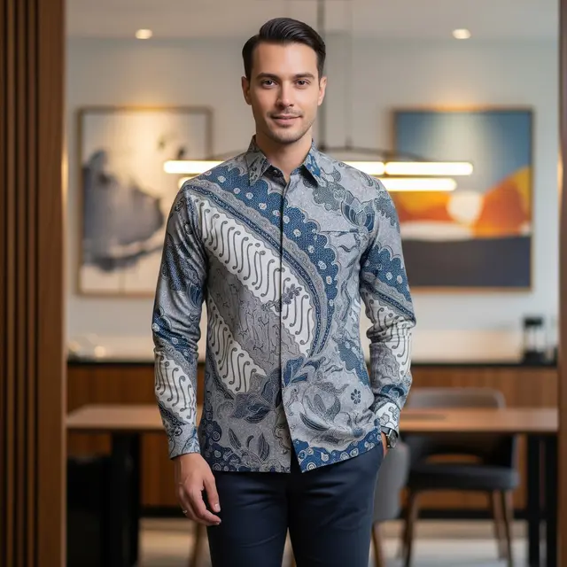 Outfit Cowok Saat Halal Bi Halal di Kantor (Image by Gemini AI)