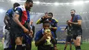 Thomas Lemar pernah terlibat di Piala Dunia 2018 dan Euro 2020 di usinya yang muda. Namun alasan performa dan inkonsistensi penampilannya bersama Atletico Madrid jadi penyebab tidak masuk skuad Prancis di Piala Dunia 2022. Lemar juga kalah bersaing dengan Ousmane Dembele dan Kingley Coman di posisi winger. (AFP/Franck Fife)