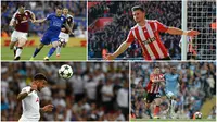 Berikut 10 pemain tercepat di Premier League 2016-2017 menurut situs penyedia data statistik olahraga, Opta. (AFP)
