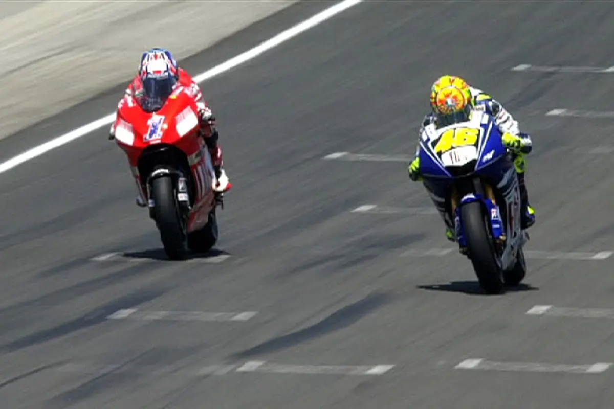 Valentino Rossi dan Casey Stoner