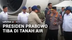 Presiden Prabowo Subianto tiba kembali di Tanah Air usai menyelesaikan rangkaian kunjungan kenegaraan ke Rusia dan Prancis.
