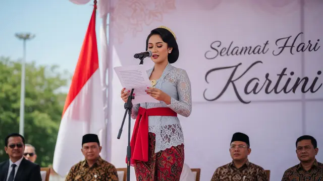 Ilustrasi Membaca Puisi tentang Hari Kartini/Gemini AI