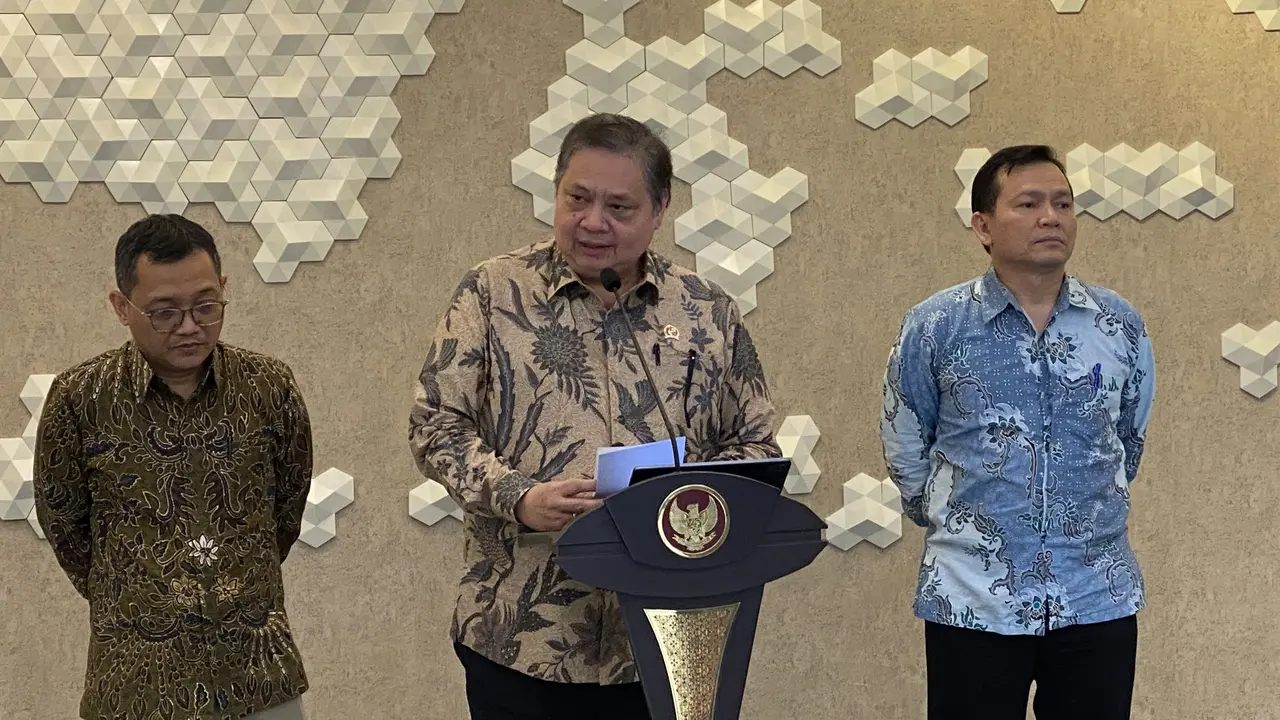 Menteri Koordinator (Menko) Bidang Perekonomian, Airlangga Hartarto di Kementerian Koordinator Bidang Perekonomian, Selasa (5/5/2026). (Foto: Liputan6.com/Immanuel Christian)