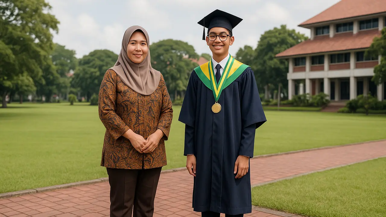 Model Batik untuk Datang ke Wisuda Anak/via AI