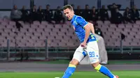 5. Arkadiusz Milik (Napoli) - 14 gol dan 1 assist (AFP/Andreas Solaro)