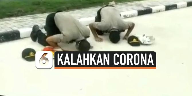 VIDEO: Bunga dan Sujud Syukur 2 Polisi Usai Kalahkan Corona