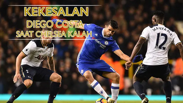 Ekspresi Kekesalan Diego Costa saat Chelsea Kalah