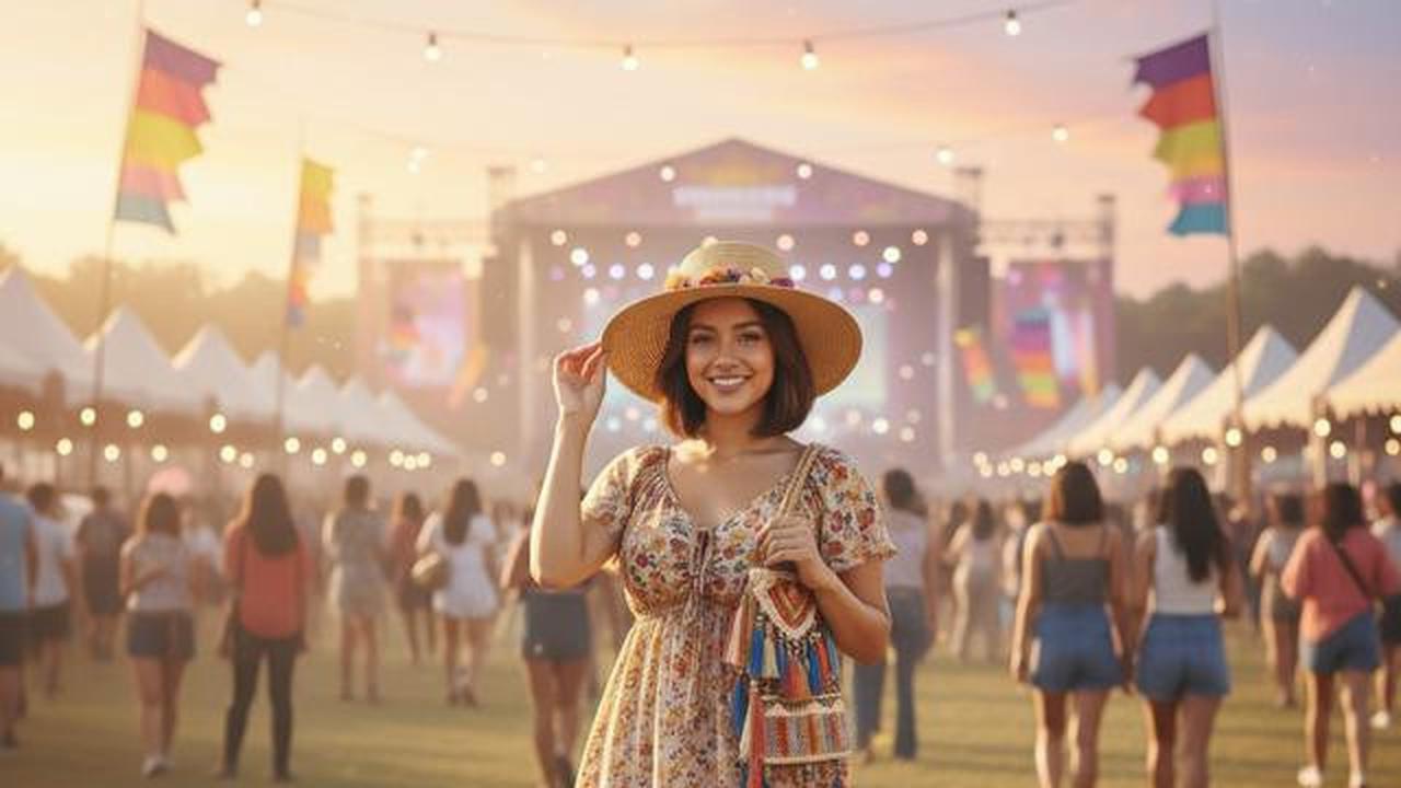 Prompt AI Edit Foto Festival Musik Gaya Boho Outdoor untuk Konten Media Sosial