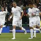 Real Madrid untuk sementara unggul dari Wolfsburg berkat dua gol dari Cristiano Ronaldo (Reuters / Sergio Perez)