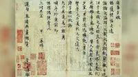 Surat berusia 1.000 tahun yang ditulis pada zaman Dinasti Song dibeli seharga Rp 423,8 M ( www.ecns.cn)