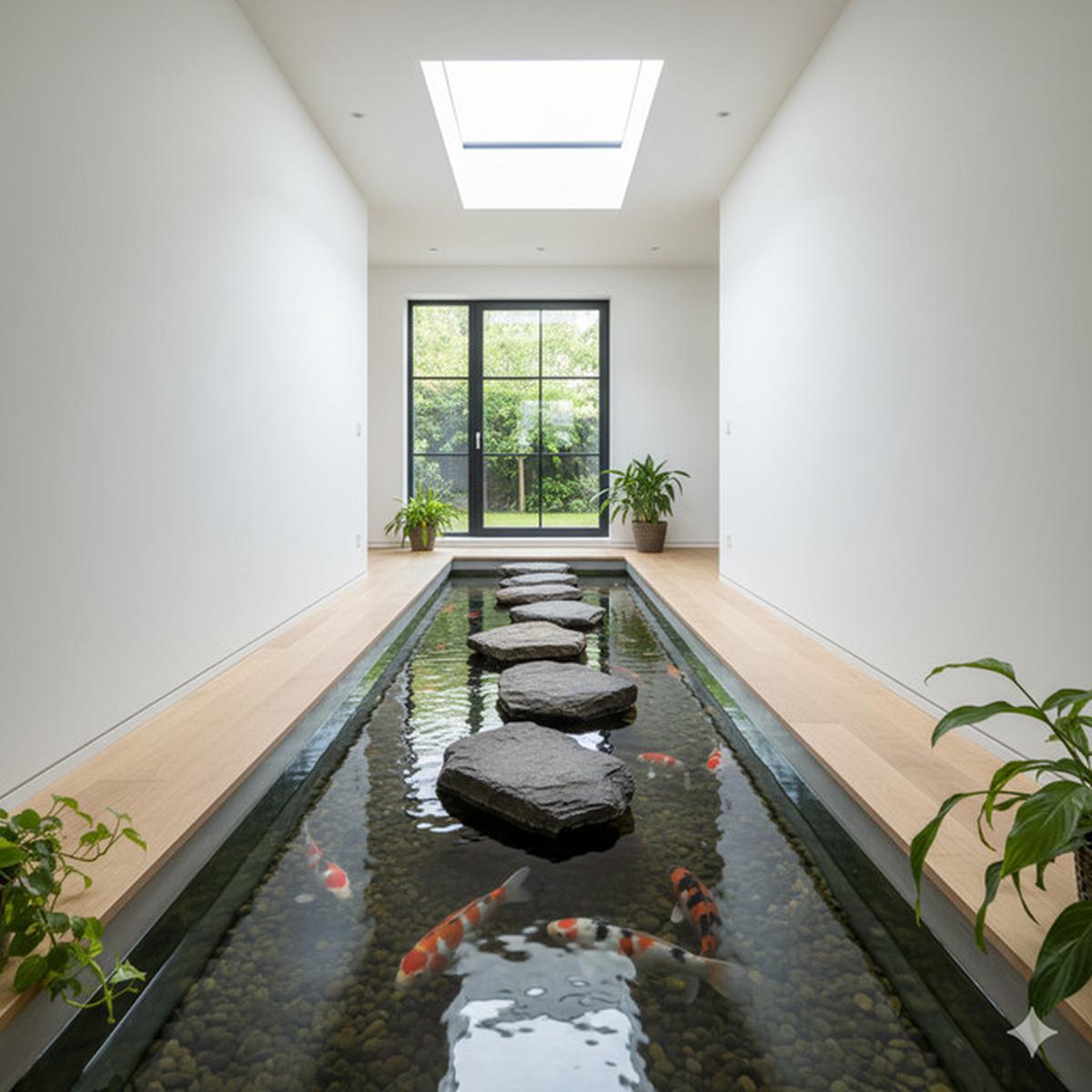 7 Desain Rumah Kecil dengan Kolam Koi Indoor yang Tidak Makan Banyak Tempat