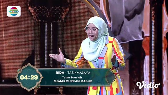Sebagai Satu-Satunya Ustazah yang Tersisa di Top 12, Rida (Tasikmalaya) Kembali Berjuang Lewat Tema Tausiah 'Memakmurkan Masjid'